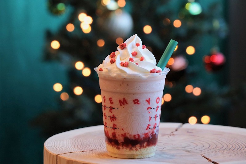 Merry Strawberry Cake Frappuccino — Japan