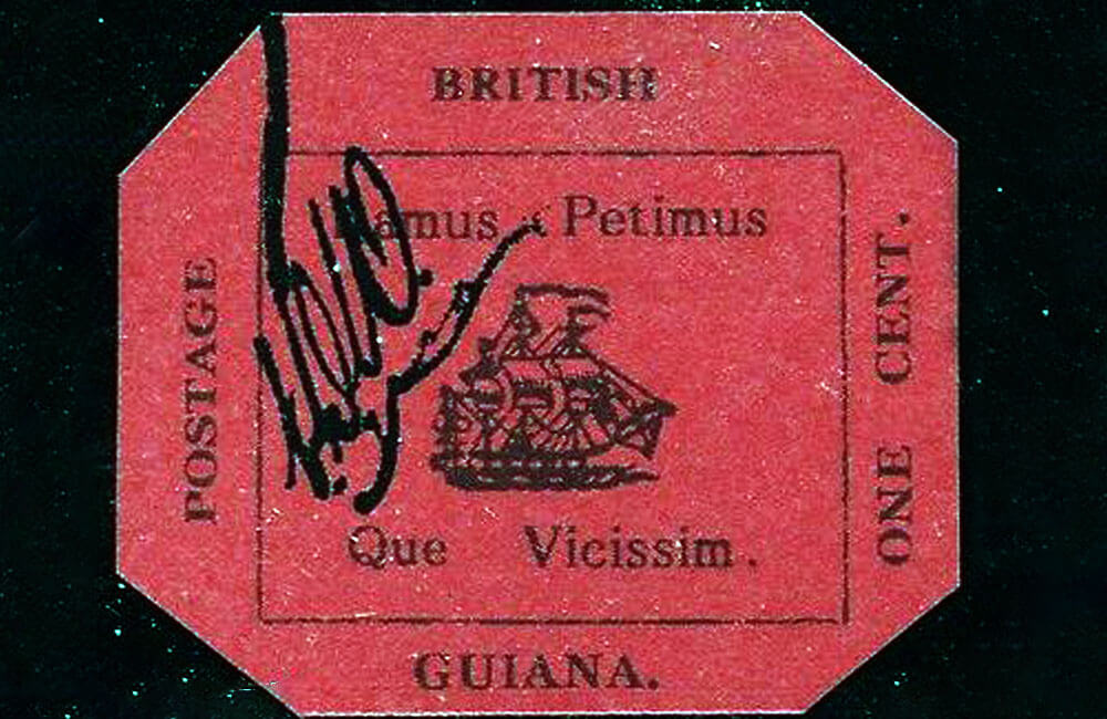 1856 1 Cent Magenta Stamp